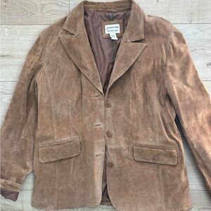 Vintage Tan Suede Jacket Western Suede Blazer Size Extra Large Boho Blazer